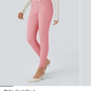 Women's Pink High-Waisted Pants
